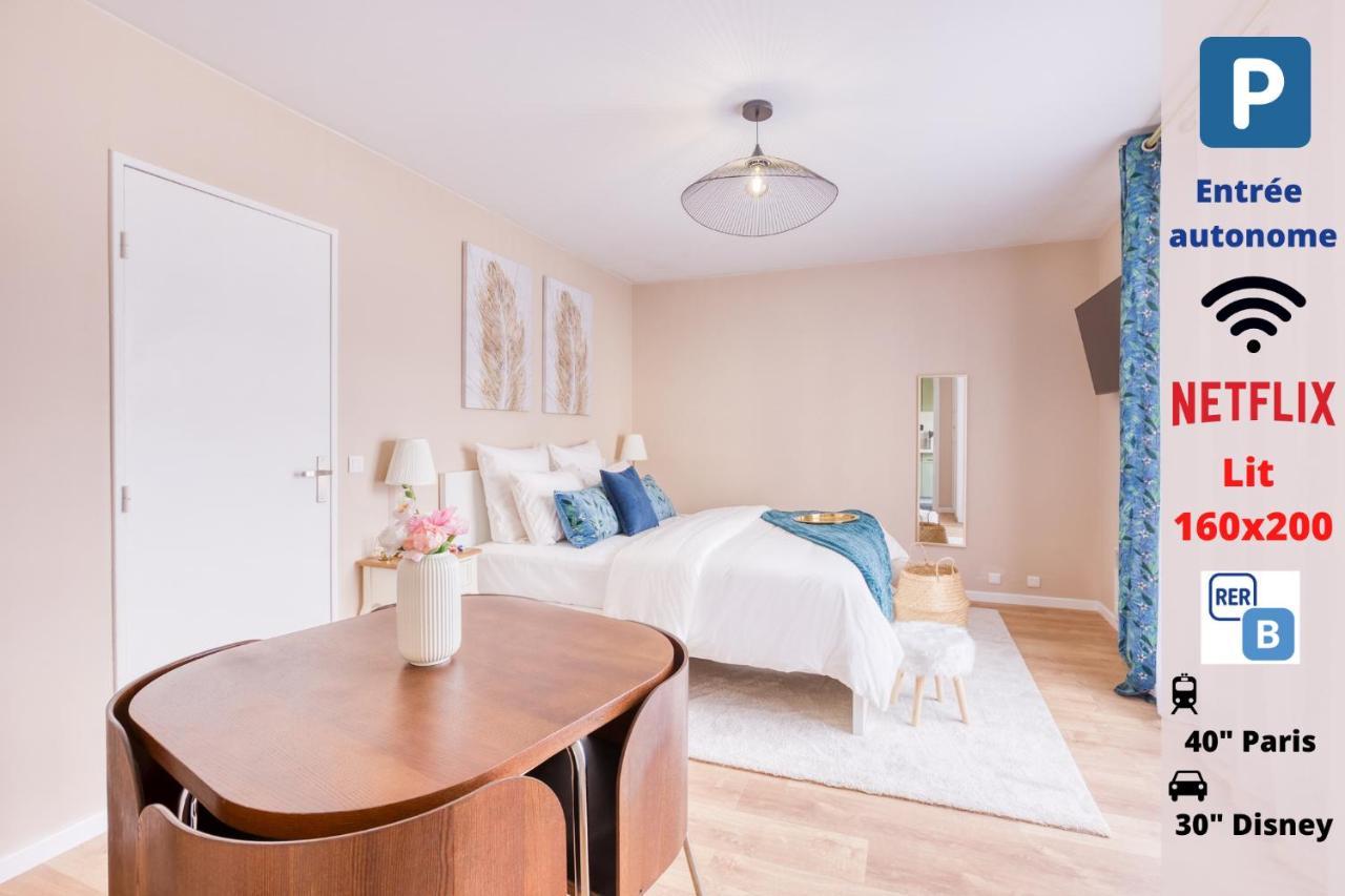 Studio Hotel - Lit King Size - Parking - Wifi - Proche Cdg Livry-Gargan Εξωτερικό φωτογραφία